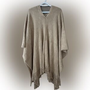 Shiraleah Tan Poncho Sweater